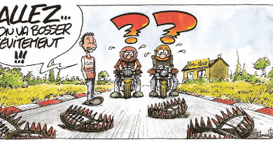 évitement moto humour