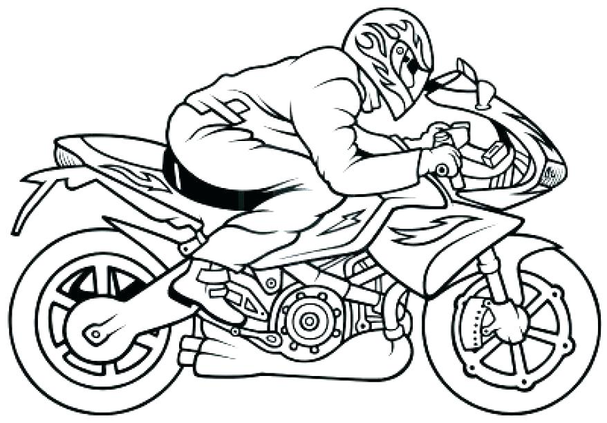 coloriage moto