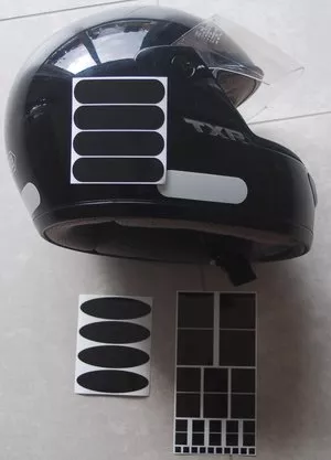 réfléchissant noir casque moto