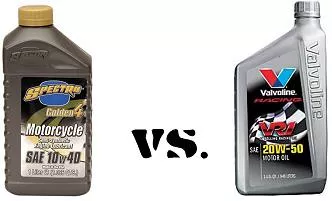 huile auto dans une moto