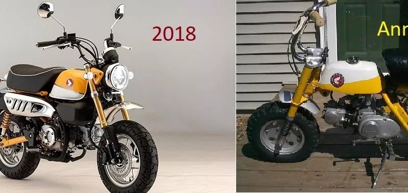 Honda monkey 2018 et années 60