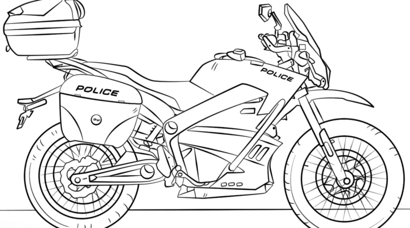 coloriage moto
